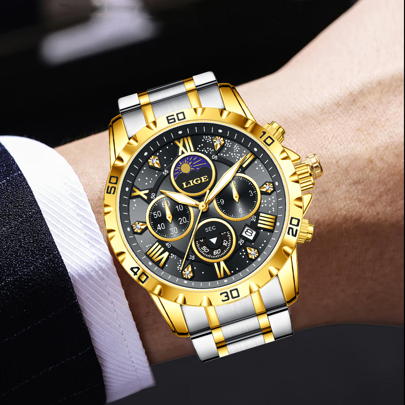 Luxury Watch For Men - Reloj de cuarzo de lujo para