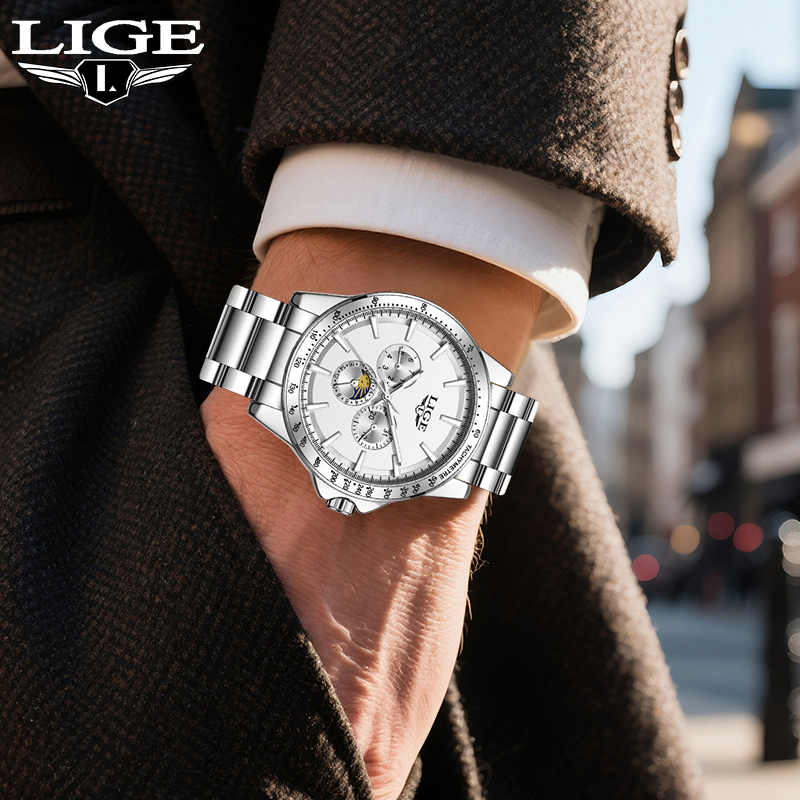 Luxury Watch For Men - Reloj LIGE de cuarzo de lujo