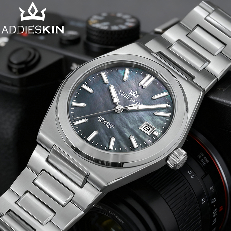 Guilloché Dial Watch - Relojes automáticos AddiesKin para hombre, reloj
