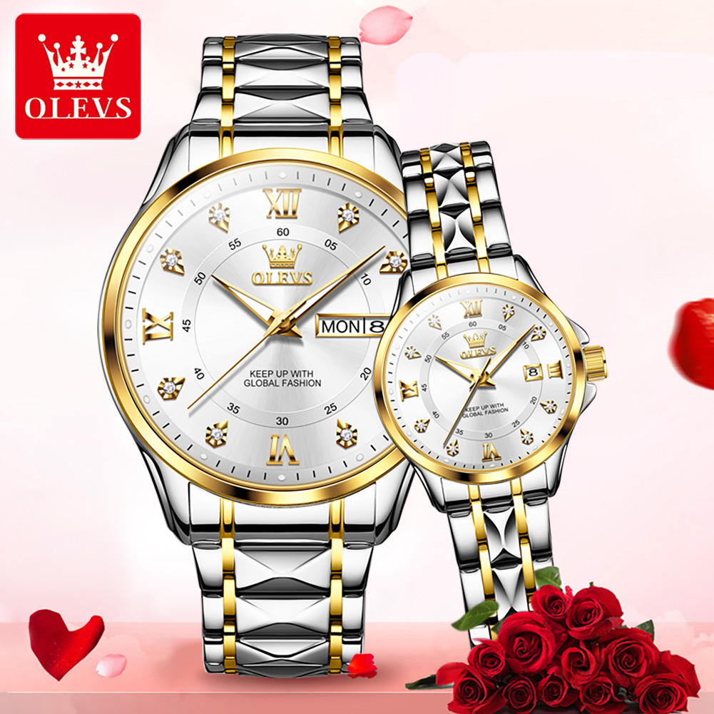 OLEVS 2906 reloj de pareja Ori - Luxury Watch Price reseña y precio