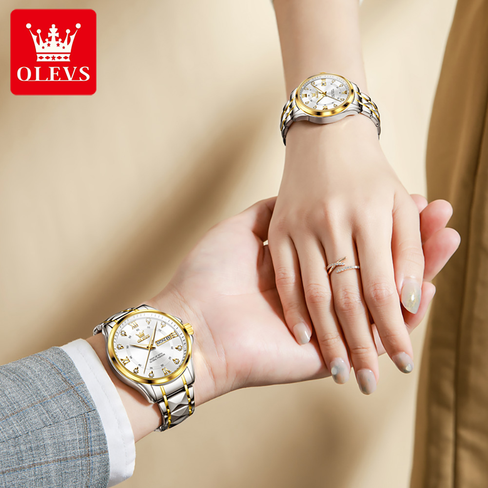OLEVS 2906 reloj de pareja Ori - Luxury Watch Price reseña y precio