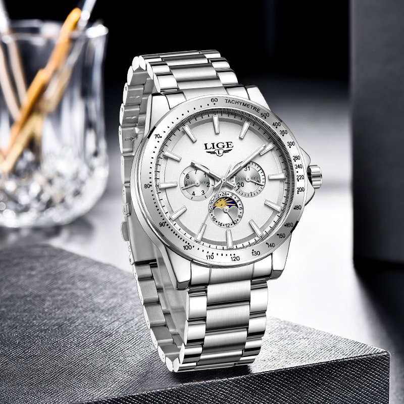 Reloj LIGE de cuarzo de lujo p - Luxury Watch For Men reseña y precio