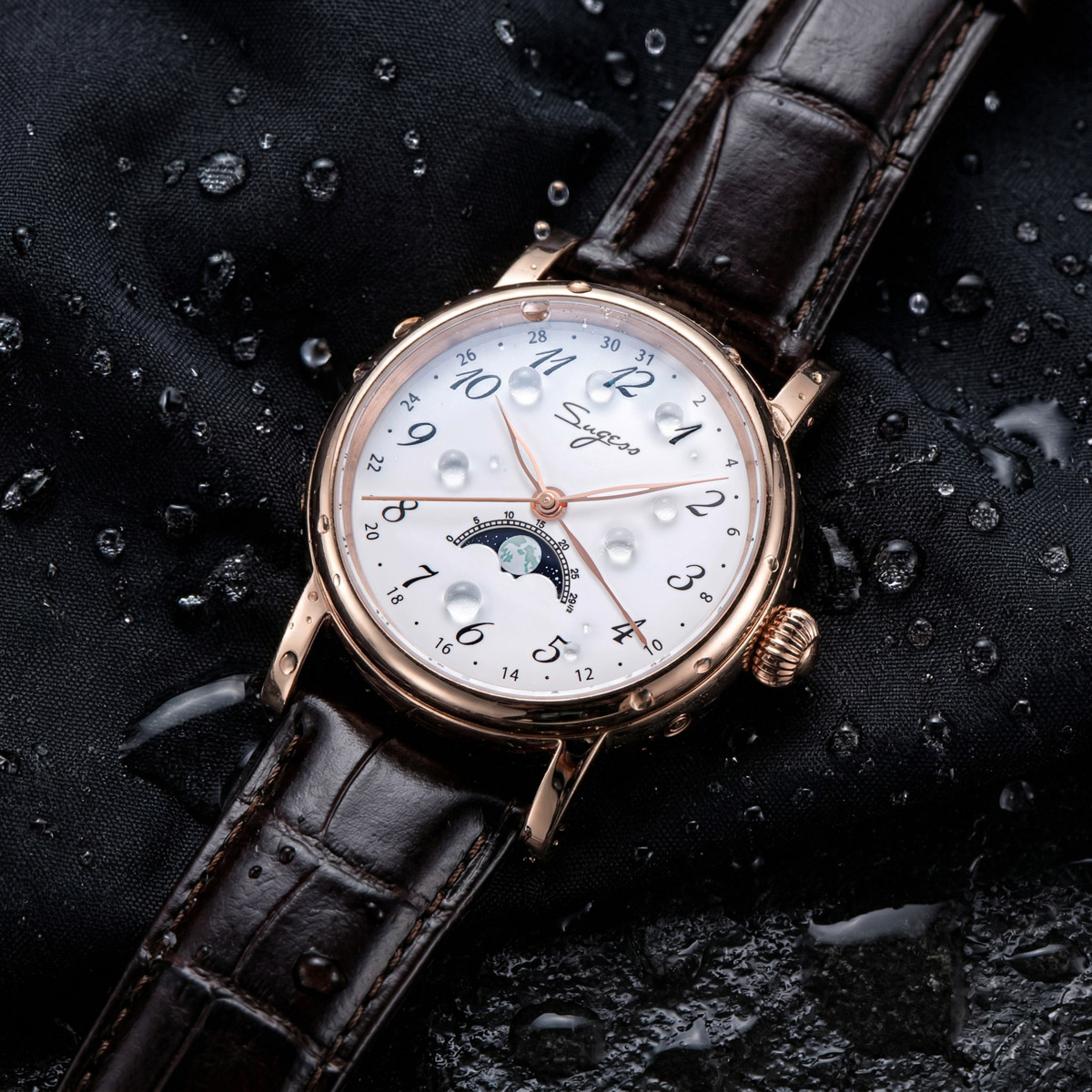 Sugess-Reloj de pulsera para h - Moonphase Complication Watch reseña y precio