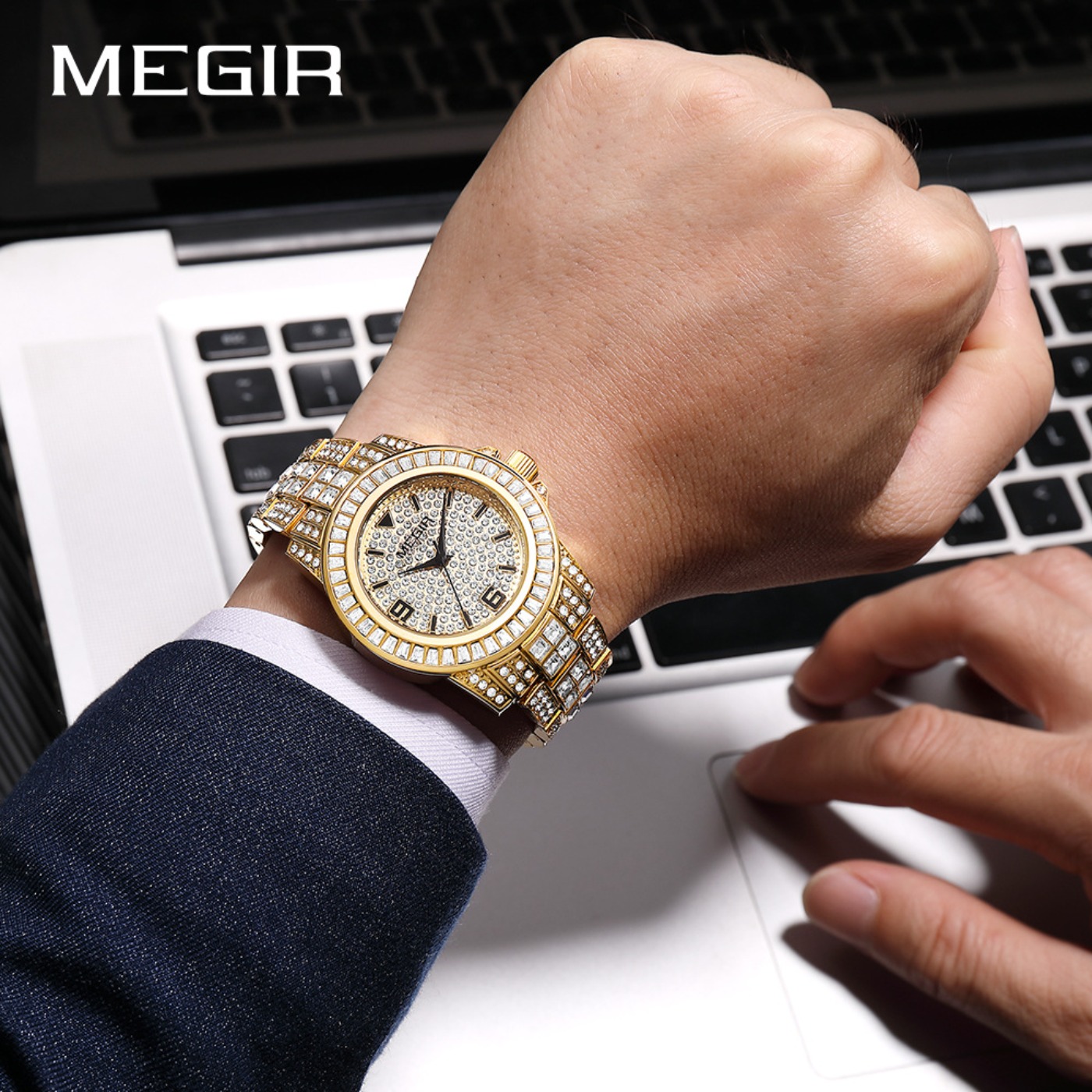 Relojes MEGIR de lujo con diam - Luxury Watch For Men reseña y precio