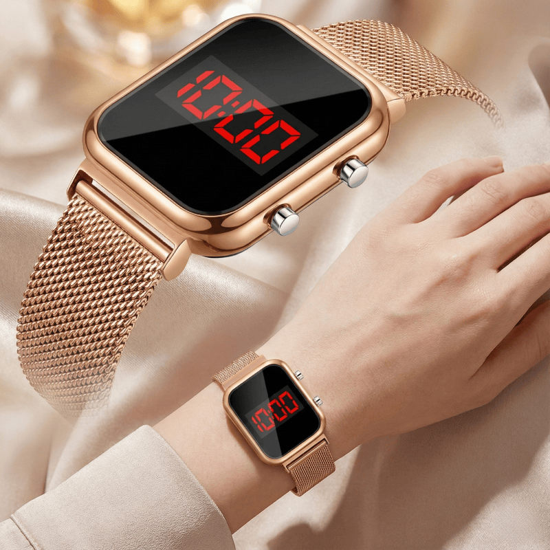 Relojes digitales LED rectangu - Luxury Watch Price reseña y precio