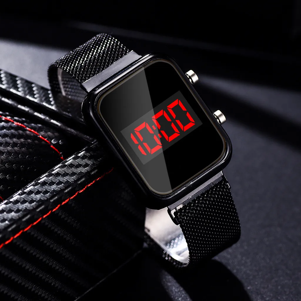 Relojes digitales LED rectangu - Luxury Watch Price reseña y precio