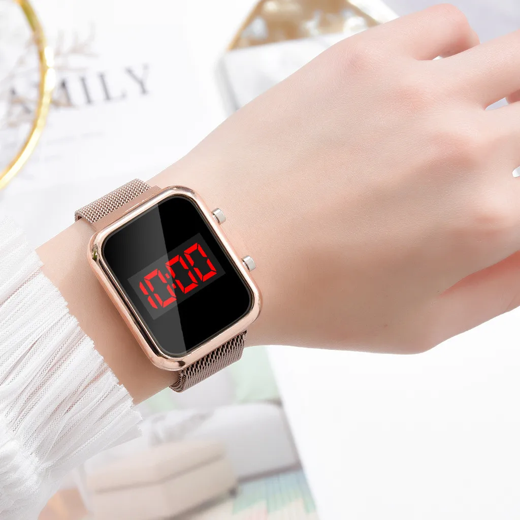 Relojes digitales LED rectangu - Luxury Watch Price reseña y precio