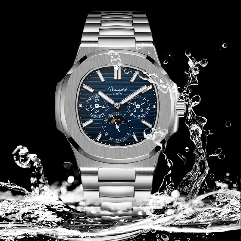 Reloj automático multifunciona - Moonphase Complication Watch reseña y precio