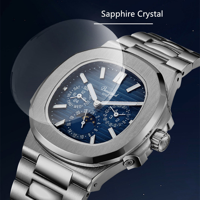 Reloj automático multifunciona - Moonphase Complication Watch reseña y precio